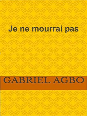 cover image of Je ne mourrai pas